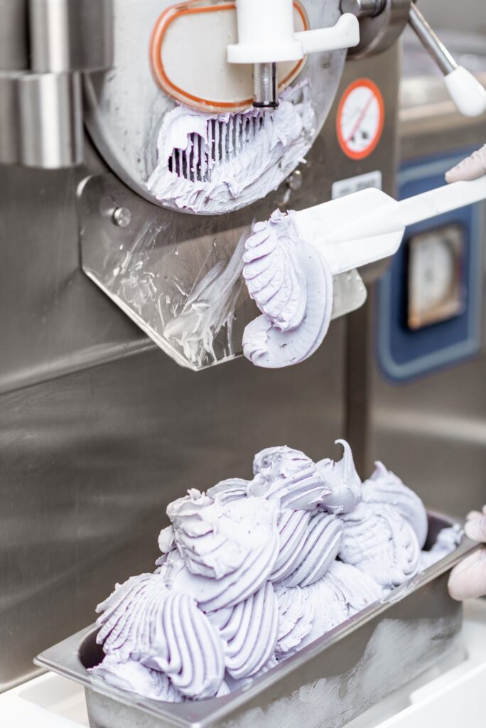 Process of ice cream production