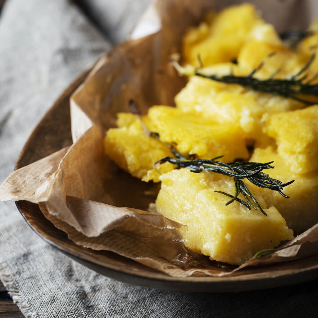 Typical Italian fried polenta